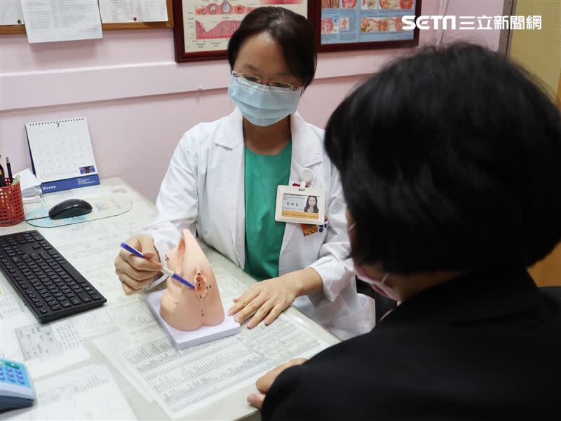 曾郁雯醫師提醒，女性若發現陰道分泌物出現豆腐渣塊狀物、濃臭異味，應該儘快就醫（圖／台北醫院提供）