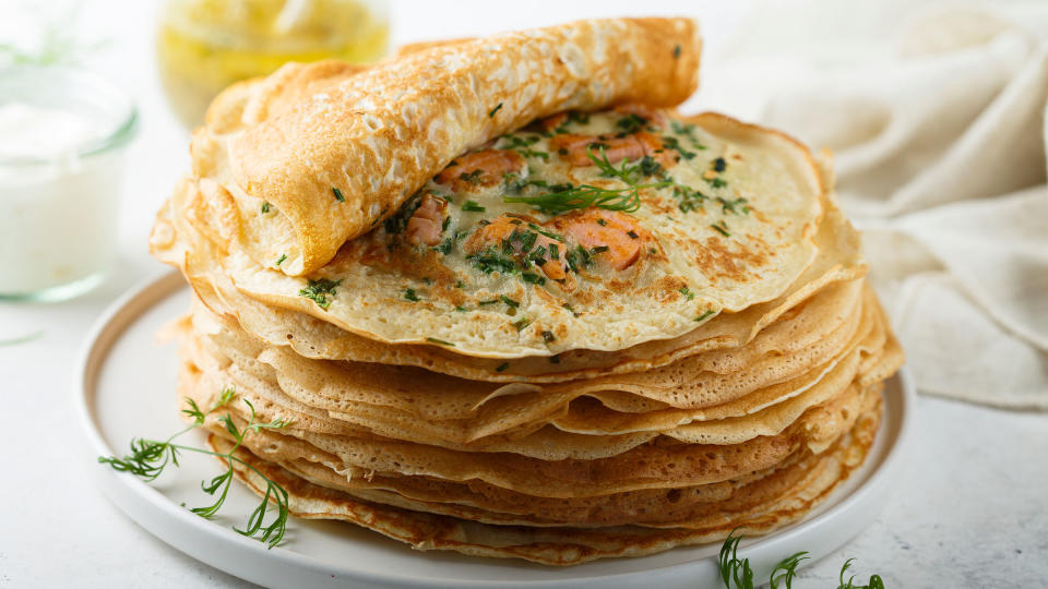 salmon crepes