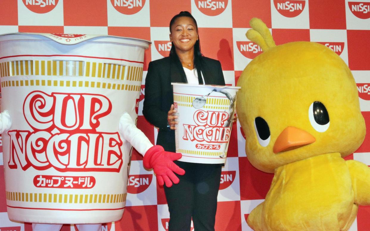 Osaka seen back in 2016 promoting Nissin noodles - www.alamy.com