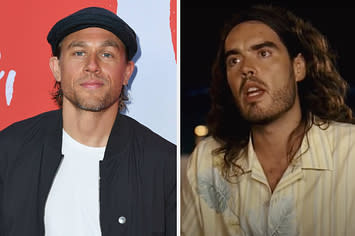 Charlie Hunnam and Russell Brand