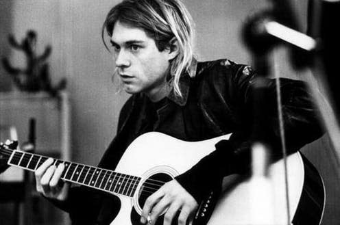 <span class="caption">Kurt Cobain's song lyrics were loved by many.</span> <span class="attribution"><span class="source">Maia Valenzuela/Flickr</span>, <a class="link " href="http://creativecommons.org/licenses/by-sa/4.0/" rel="nofollow noopener" target="_blank" data-ylk="slk:CC BY-SA;elm:context_link;itc:0;sec:content-canvas">CC BY-SA</a></span>