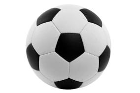 soccer ball isolated on white...