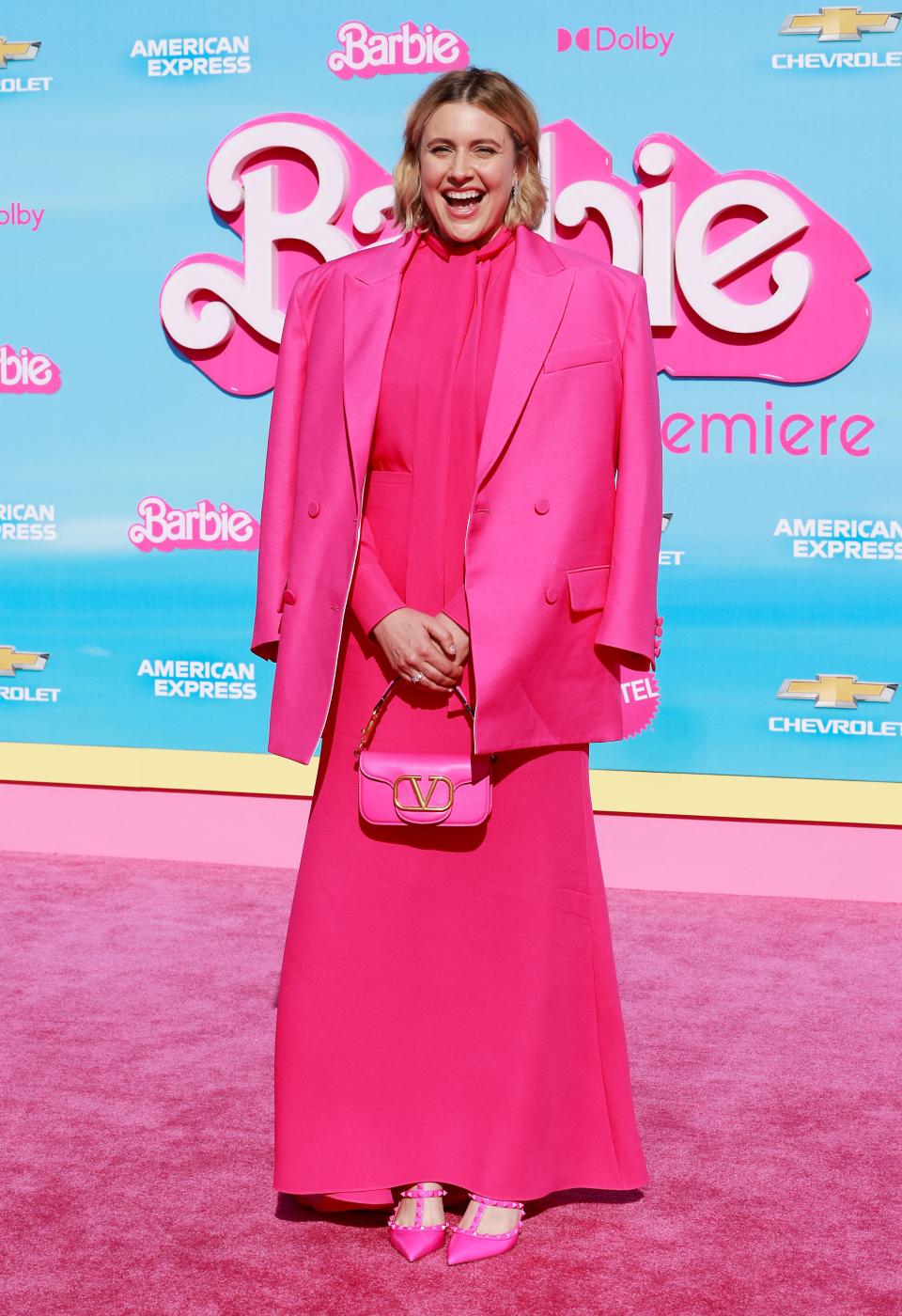 Director Greta Gerwig arrives for the world premiere of "Barbie" at the Shrine Auditorium in Los Angeles, on July 9, 2023.