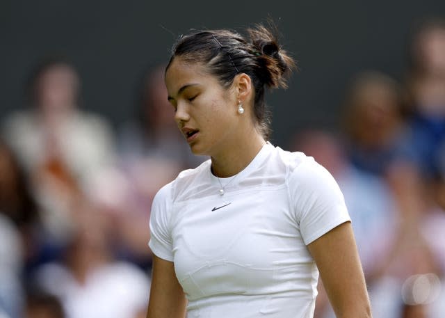 Emma Raducanu was beaten on Centre Court 