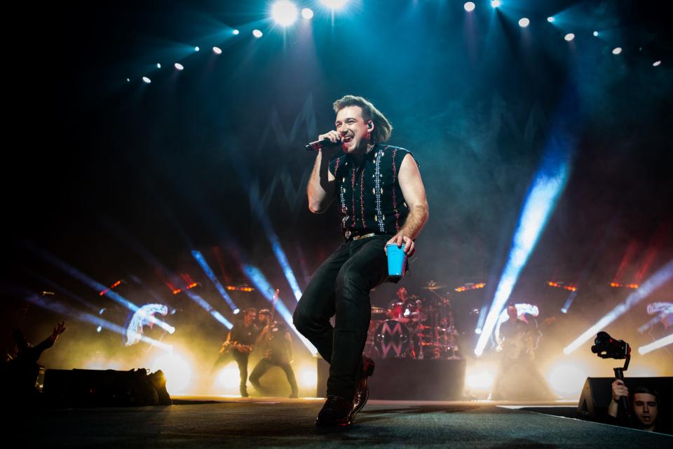 Morgan Wallen opens for Luke Combs at Bridgestone Arena in Nashville, Tenn., Thursday, Dec. 12, 2019.