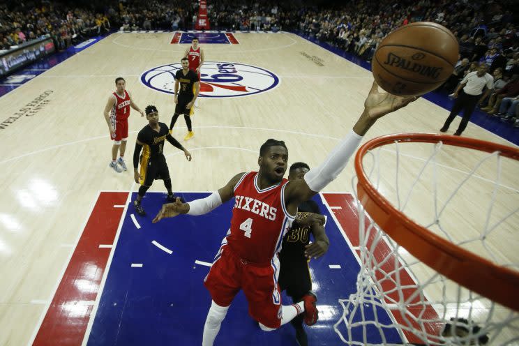 Nerlens Noel will no longer spend much time around the basket. (Associated Press)