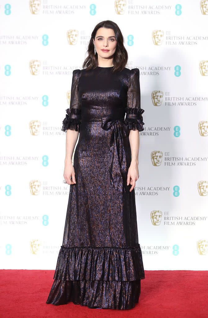 london, england february 18 rachel weisz in the press room during the ee british academy film awards baftas held at royal albert hall on february 18, 2018 in london, england photo by mike marslandmike marslandwireimage