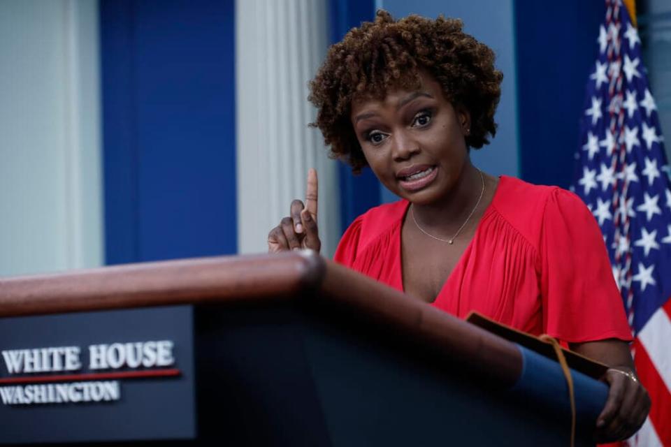 New Press Secretary Karine Jean-Pierre Holds First White House Media Briefing