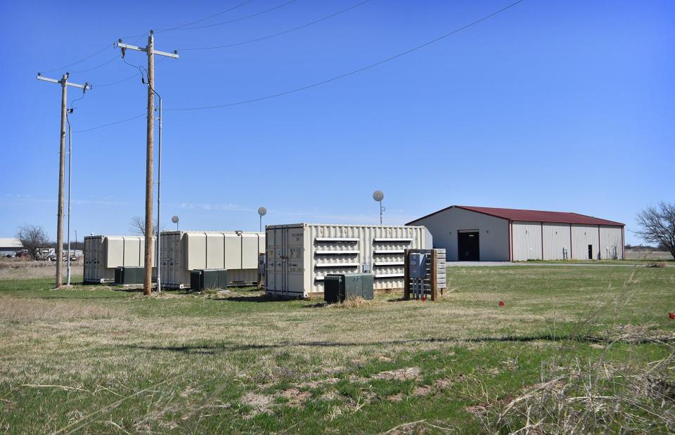 A new cryptocurrency mining facility in Clay County using modular storage containers.