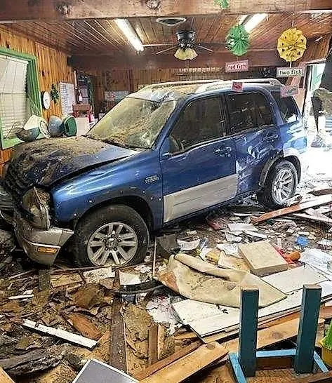 An Anderson woman who was driving this Suzuki Grand Vitara crashed into Great Adventures Christian Preschool and Daycare in Anderson on Thursday afternoon, March 3, 2022. Police said 19 children and two adults were inside at the time. No one died in the crash.
