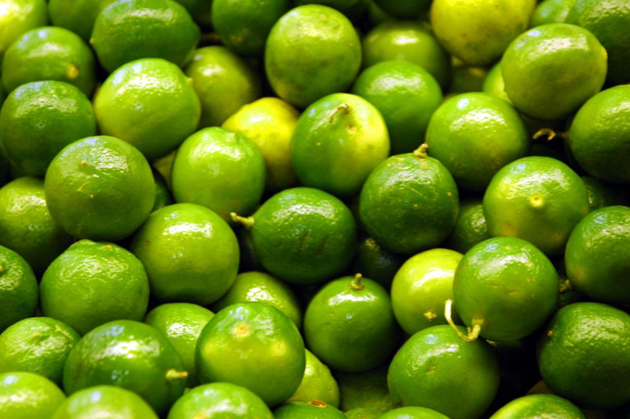 Limes in a grocery store.
