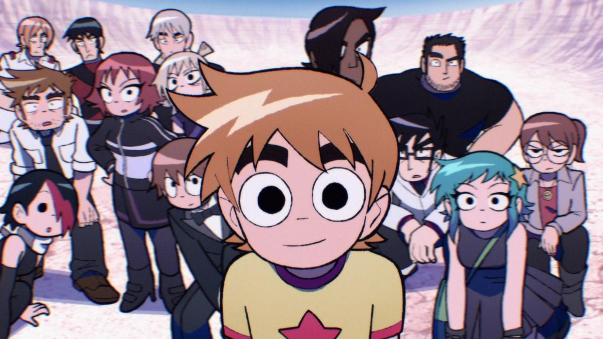  Group shot of Scott Pilgrim Takes Off characters. 