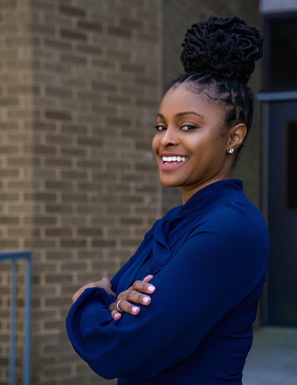 Aje English-Wynn, 34, is running for a school board seat in Red Clay Consolidated Schools' District A, in the election coming on May 9, 2023. English-Wynn is a resident of Wilmington, Delaware.