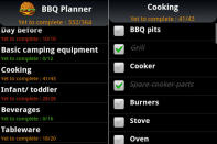 Die heiße Grill-Aktion will natürlich auch ordentlich vorbereitet sein. Die „BBQ Planner“-App weiß, was beim Barbecue auf keinen Fall fehlen darf und erinnert Sie, was Sie noch besorgen müssen. (Bilder: Androidmarket.com/Jimbl)