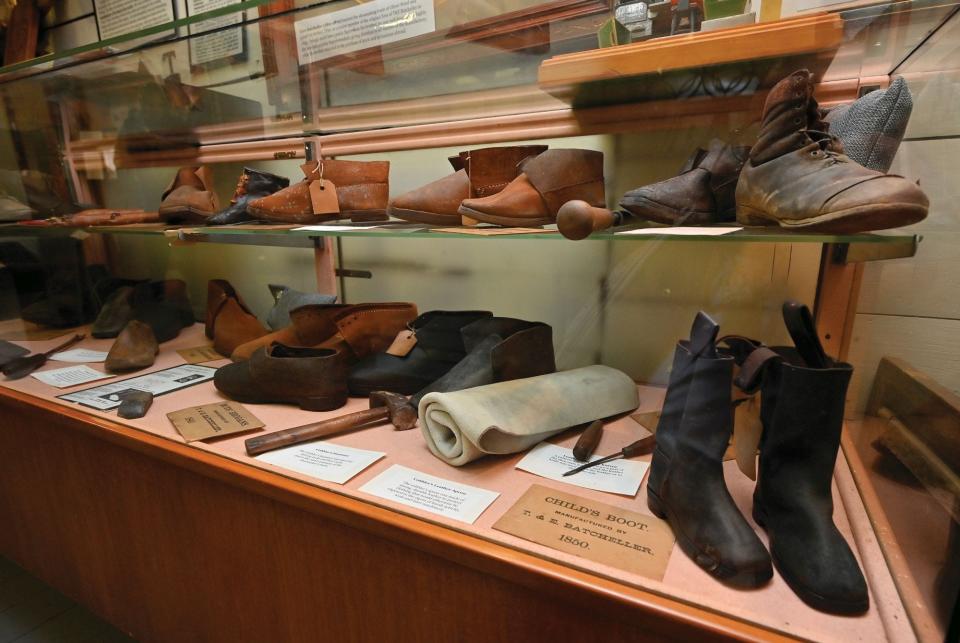 Shoes and boots worn by slaves at North Brookfield Historical Society