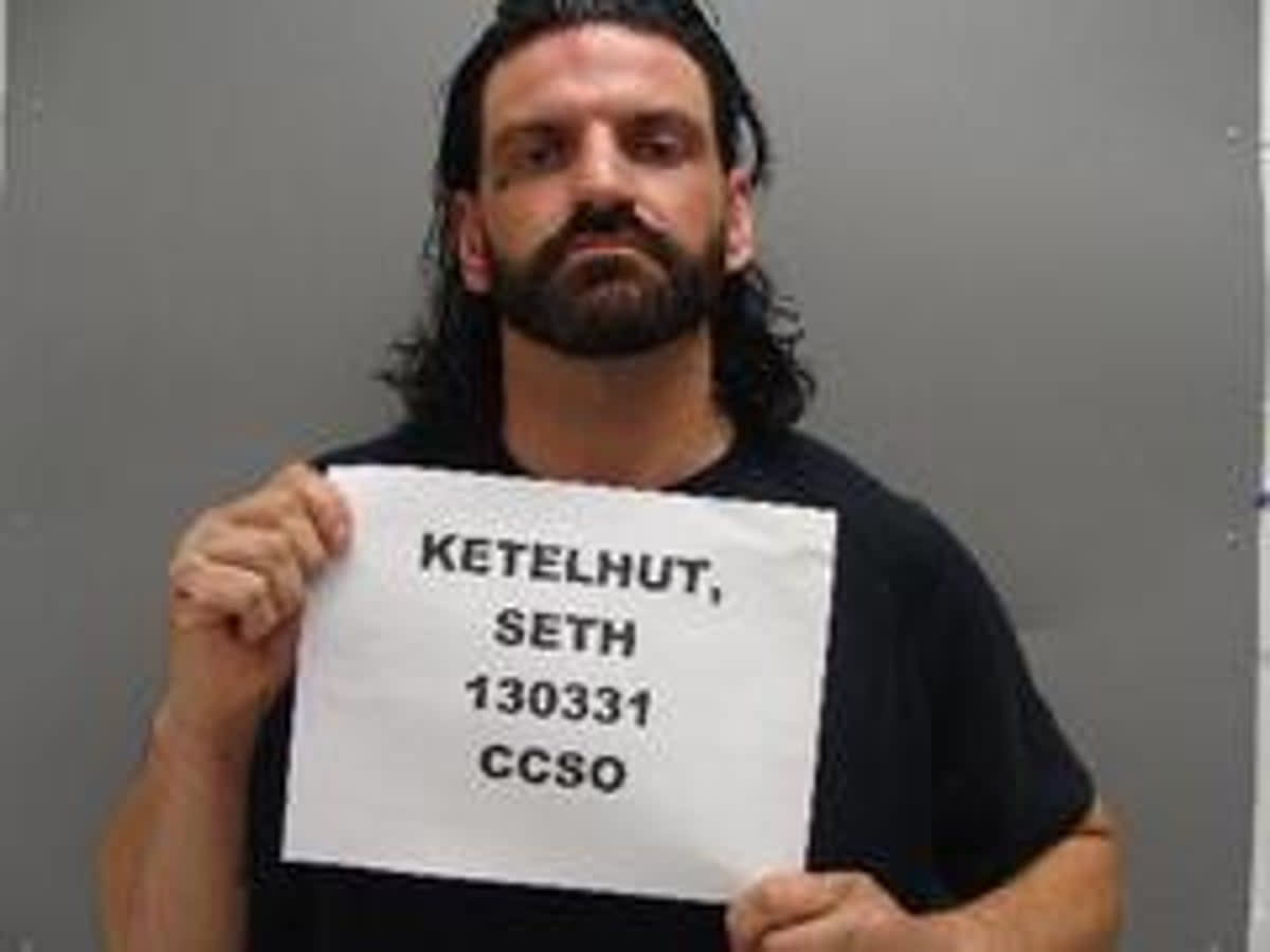 Seth Ketelhut, 37, has been accused of beating his mother and threatening to kill his father (Cass County Sheriff’s Office)