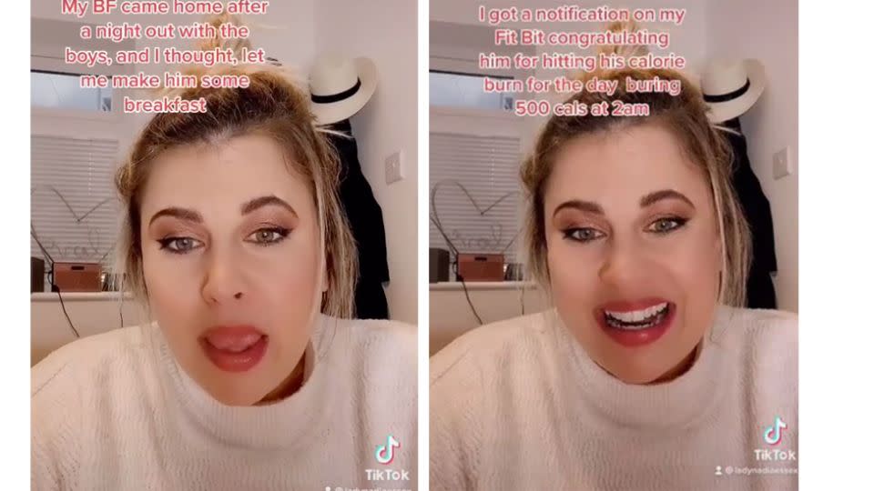 Nadia Essex ist Beziehungsexpertin und aus der britischen TV-Sendung Celebs Go Dating bekannt. Foto: TikTok/ladynadiaessex