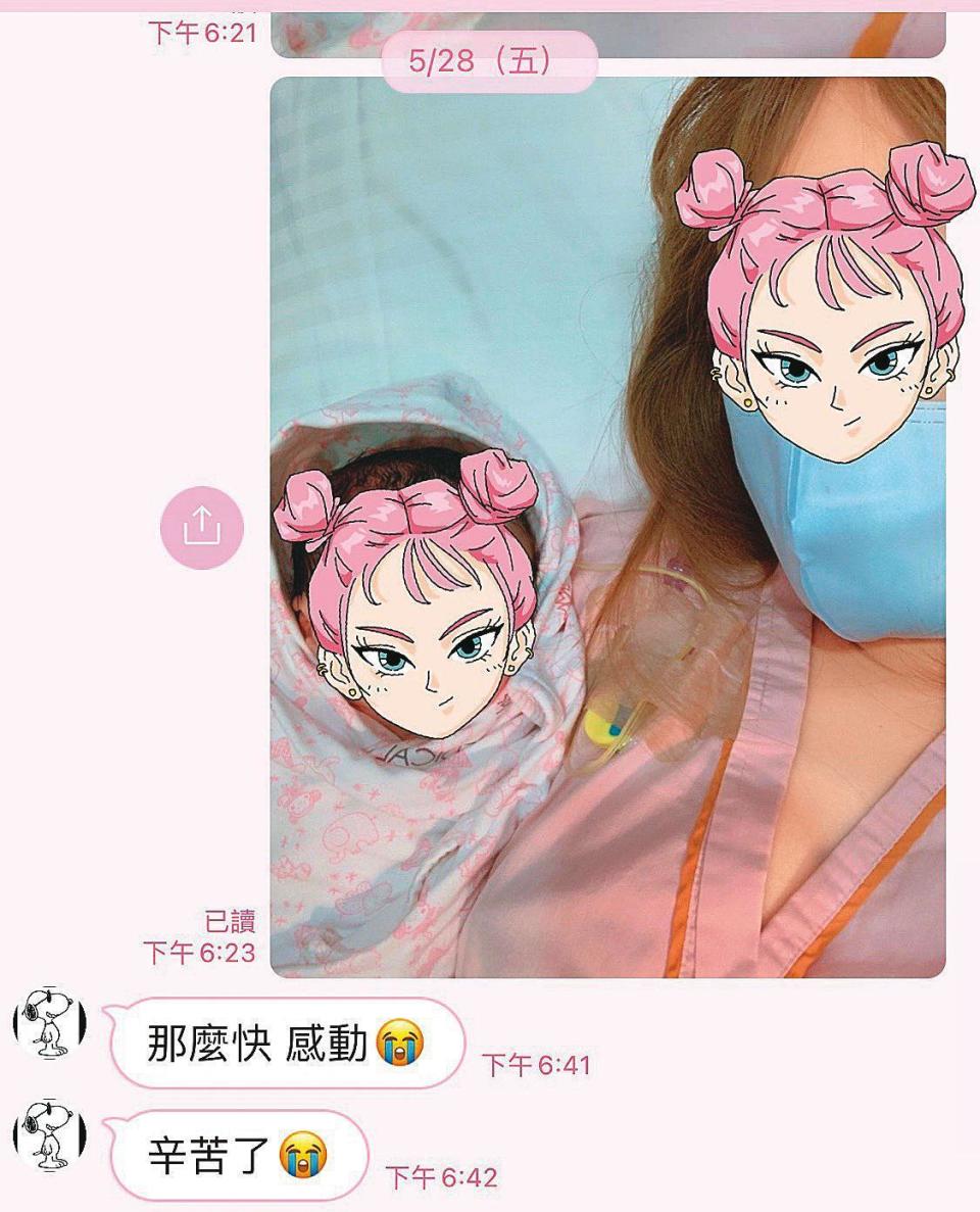 A小姐（右）為蔡男生下女兒（左），還被騙了1百多萬元。（讀者提供）