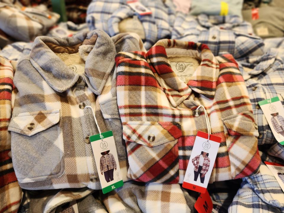 Plaid women's jacket at Costco