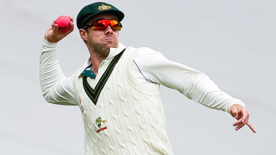 Travis Head, pictured fielding against Pakistan during the second Test.