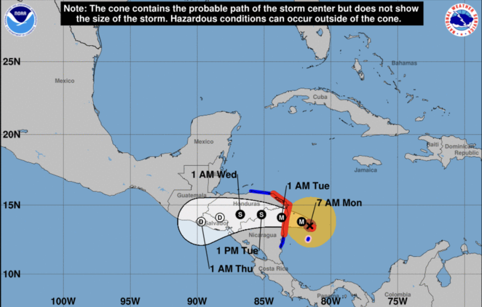 Iota, a powerful Category 4 hurricane, is continuing to strengthen and could turn into a Cat 5 sometime Monday as it gets closer to making landfall near the Nicaragua-Honduras border, according to the National Hurricane Center.