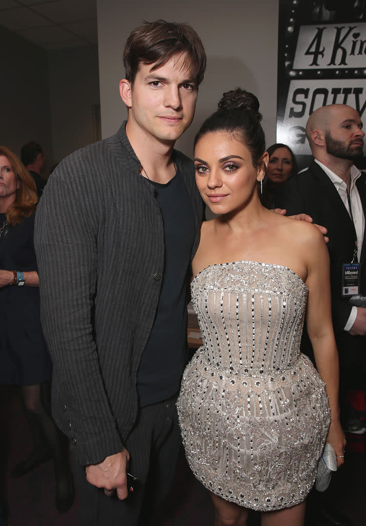 Ashton Kutcher and Mila Kunis, pictured at the 2016 Billboard Music Awards, met on the set of 