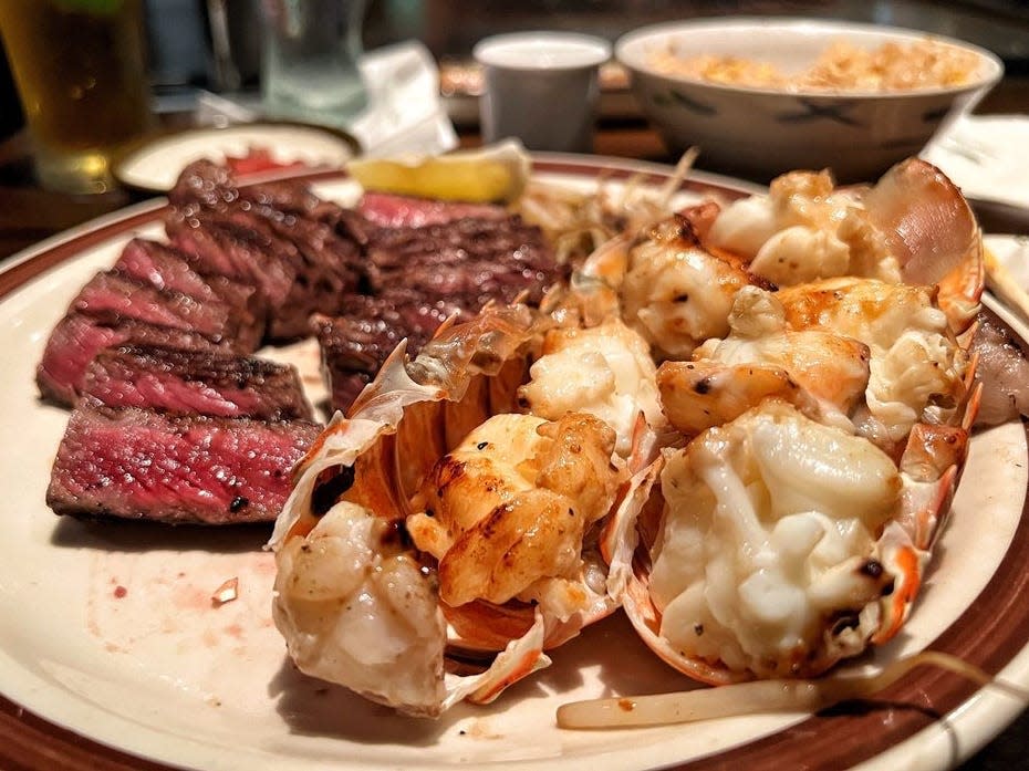 Steak and seafood at Tanaka of Tokyo East.