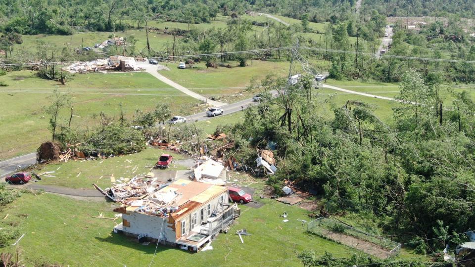 Photos of the destruction in Columbia, Tennessee, following the May 9 tornado in Middle Tennessee.