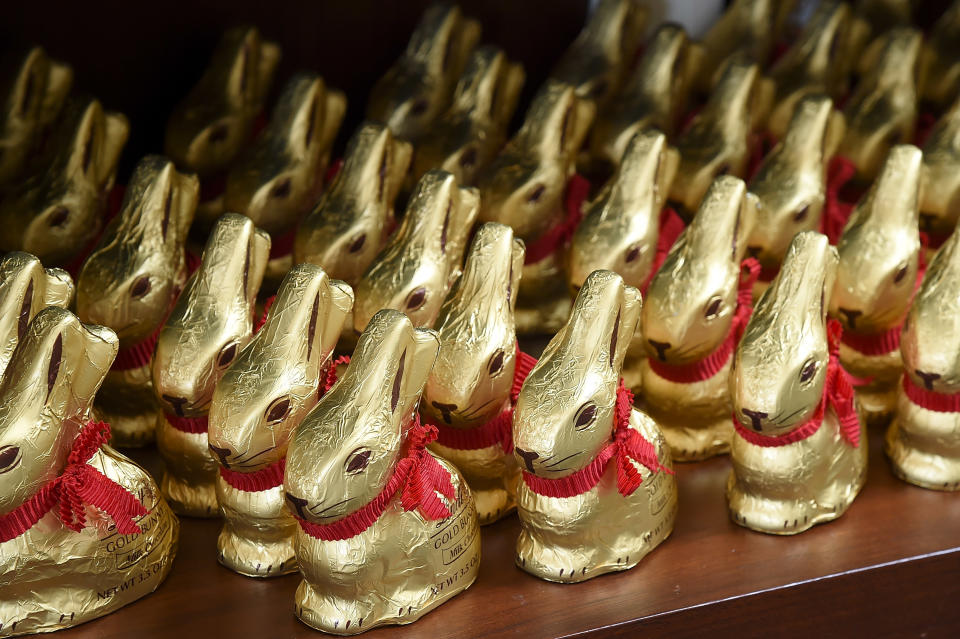 Conejitos de chocolate de Pascua de Lindt.  (Foto: Michael Kovac/Getty Images)