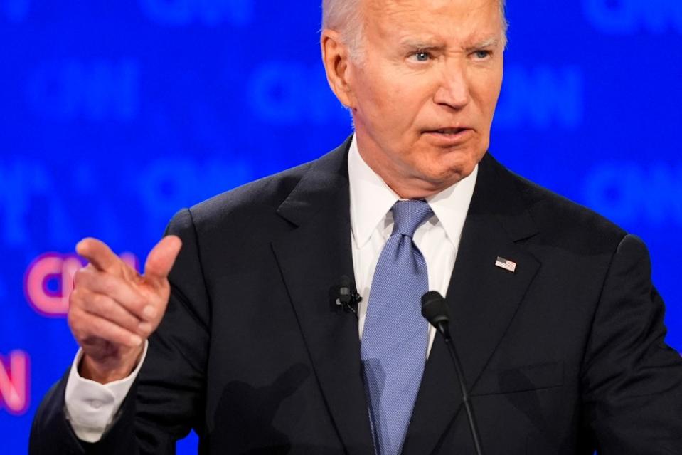 Biden appeared frail during the debate — raising alarms among Democrats about his fitness for another term. AP