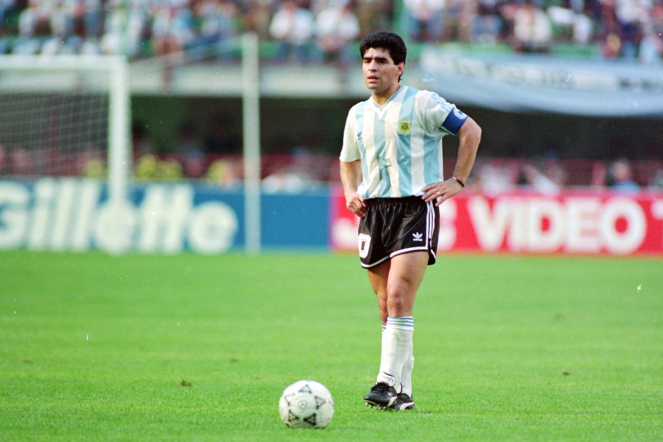 Diego Maradona。(Photo by Etsuo Hara/Getty Images)