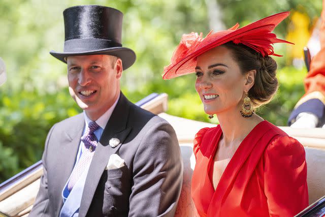 <p>Zak Hussein / SplashNews.com</p> Prince William and Kate Middleton arrive at Royal Ascot 2023