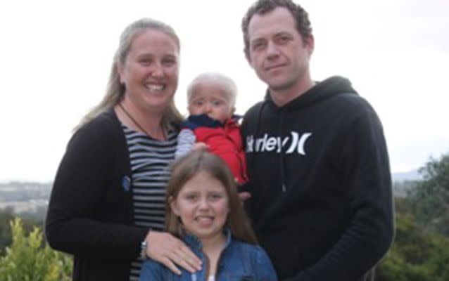 Jenny Reading and Nick Milne, with their children Robbie and Lillie Milne. Photo supplied.