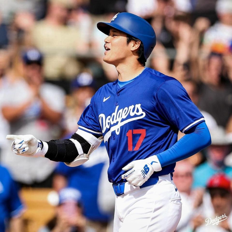 美國職棒洛杉磯道奇隊日本超級球星大谷翔平   圖:擷取自Los Angeles Dodgers臉書