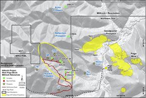 Aurora, Echo, Reflection and AT Prospects - West Pogo Block, 64North Project Alaska