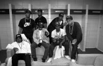 <p>N.W.A. before their performance during the "Straight Outta Compton" tour at Kemper Arena in Kansas City in 1989.</p>