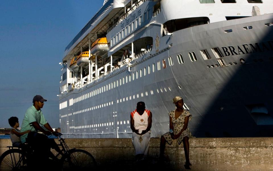 The Braemar cruise ship has been given permission to dock in Cuba where British passengers will be able to get flights back to the UK - AP