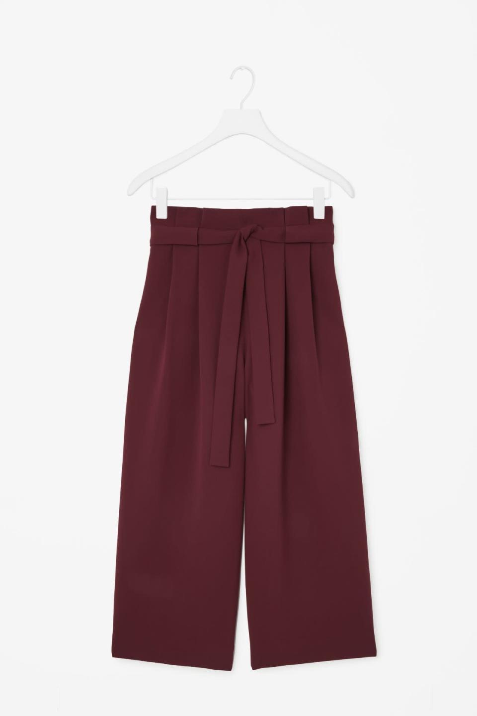 Wide Waist Pleated Trousers