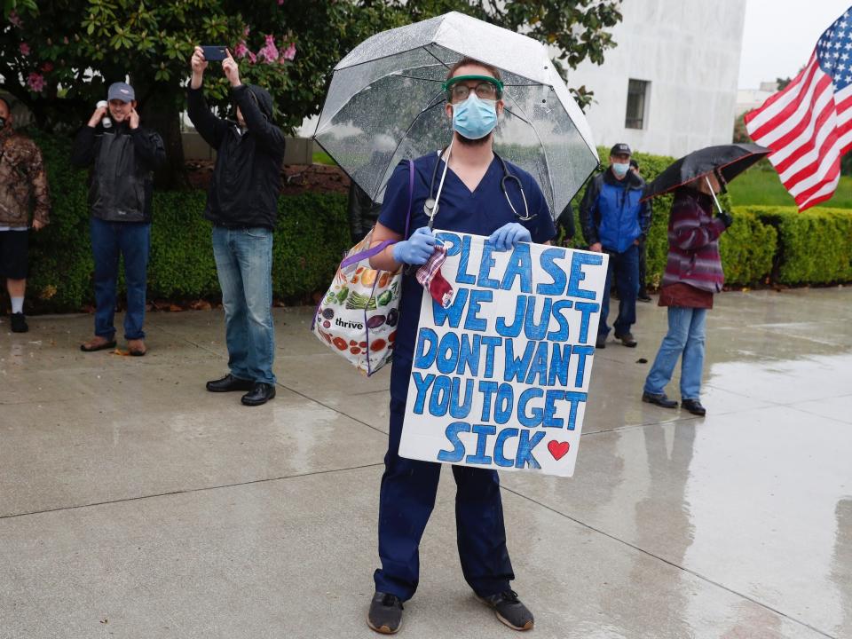 salem oregon lockdown reopening coronavirus reopen rally