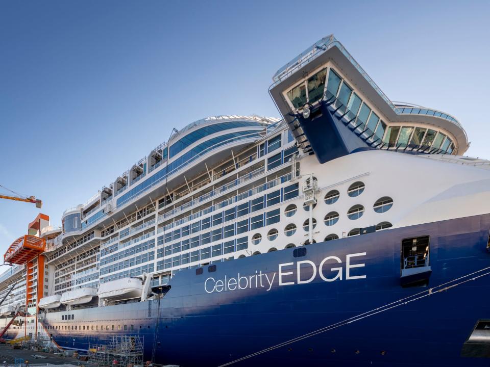 the exterior of the Celebrity Edge