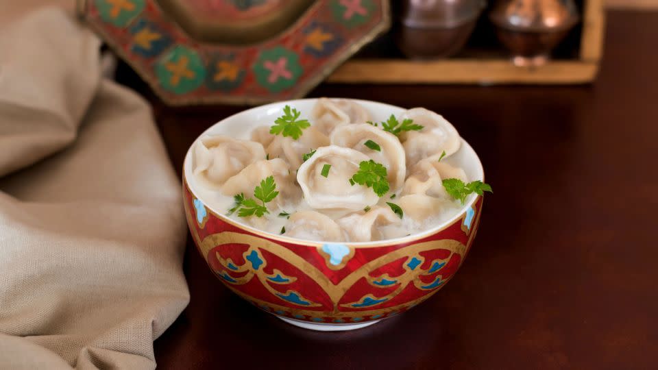 Shish barak are lamb dumplings served with yoghurt. - Adobe Stock