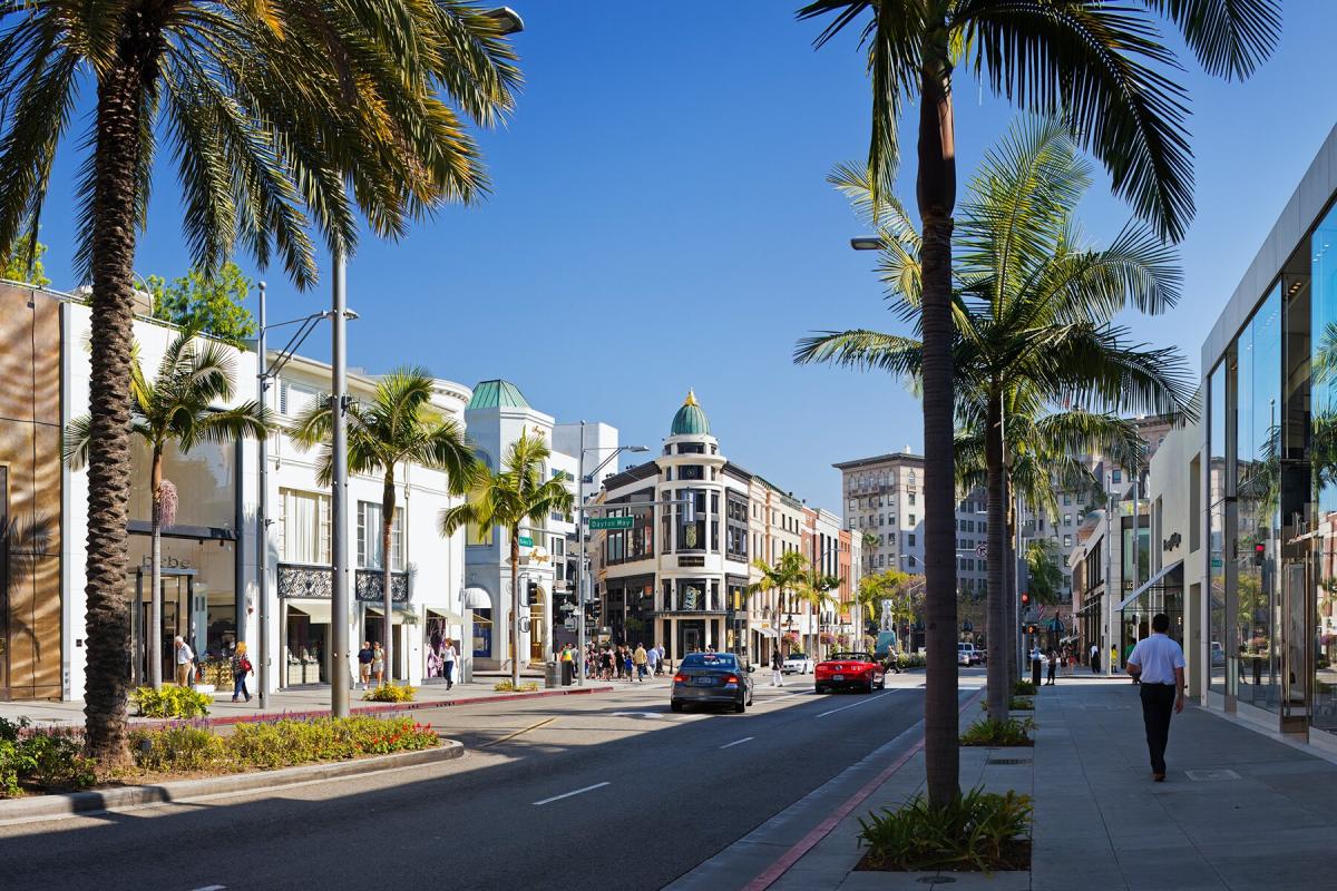 Rodeo Drive welcomes visitors to the luxury shopping destination