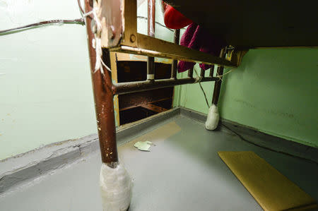 A hole in the wall of a prison cell is seen at the Clinton Correctional Facility in Dannemora, New York June 6, 2015. REUTERS/New York Governor's Press Office/Handout