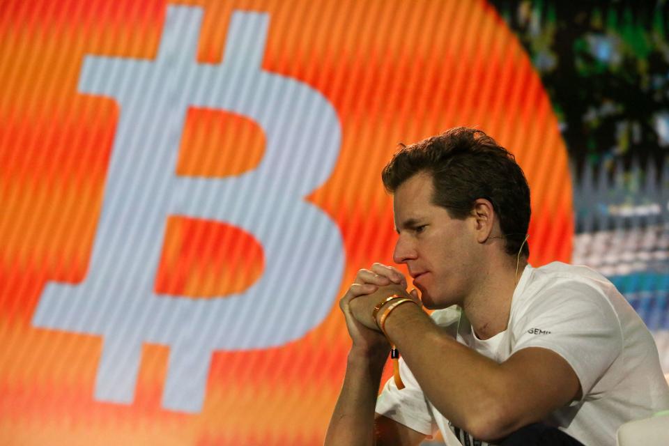 Cameron Winklevoss, co-founder of crypto exchange Gemini Trust Co., attends the crypto-currency conference Bitcoin 2021 Convention at the Mana Convention Center in Miami, Florida, on June 4, 2021. (Photo by Marco BELLO / AFP) (Photo by MARCO BELLO/AFP via Getty Images)