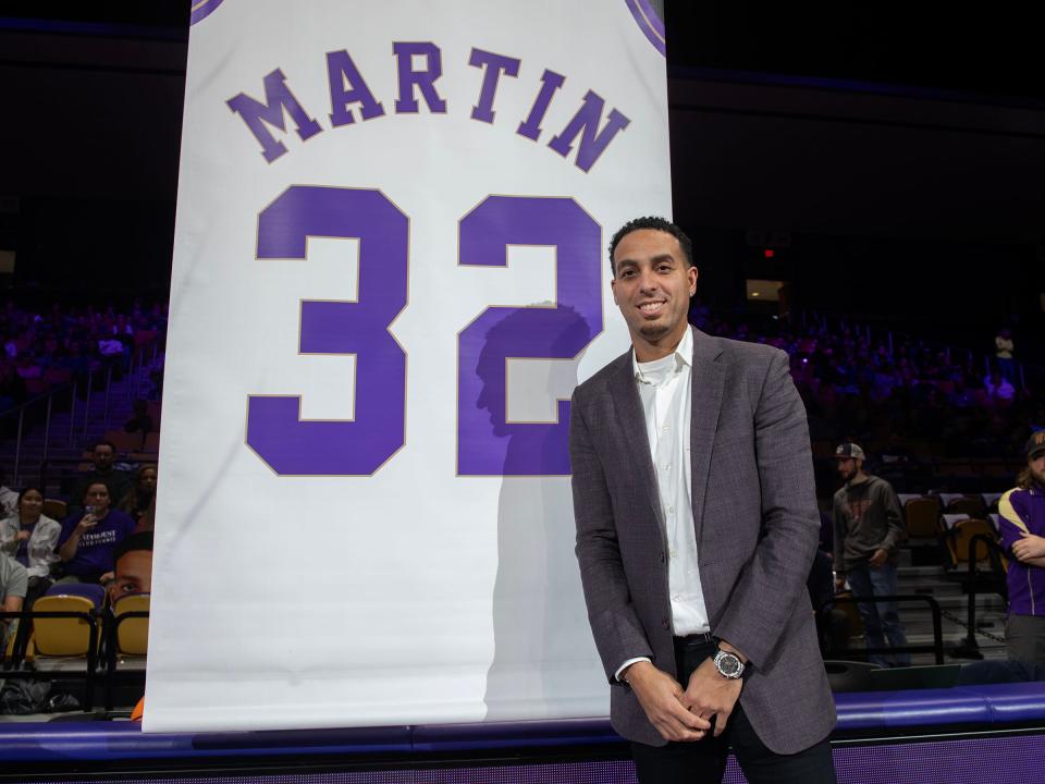 Zanesville High School graduate Kevin Martin had his jersey retired by Western Carolina University's men's basketball program on Dec. 10, 2023, at the Ramsey Center in Cullowhee, N.C. Martin averaged more than 20 points per game each season with the Catamounts before playing 12 years in the NBA.