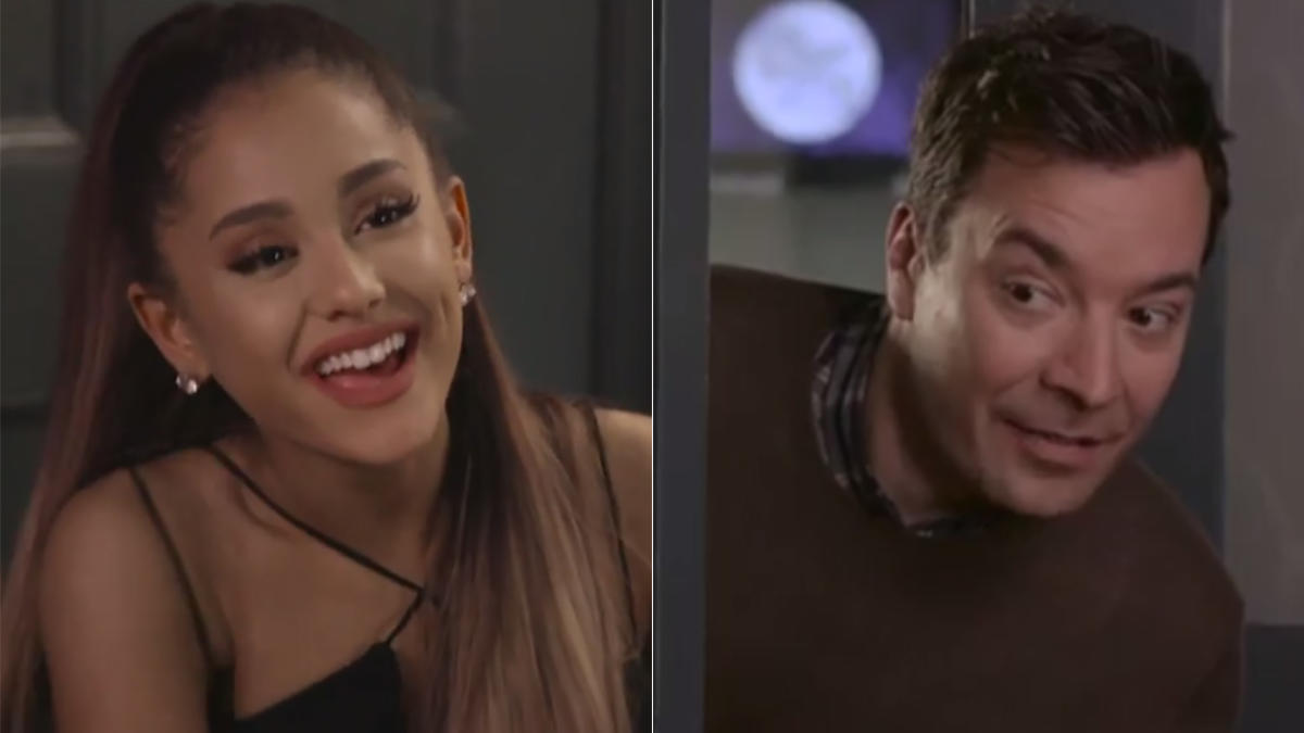 Ariana Grande Has Lip Sync Conversation With Jimmy Fallon On Tonight Show 9027