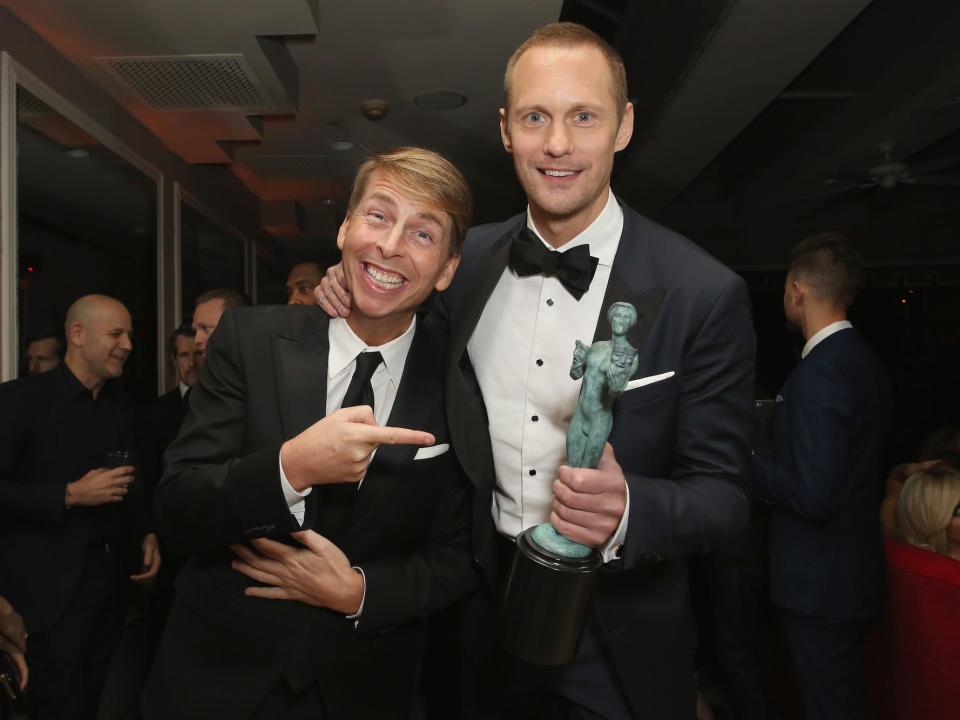 Actors Jack McBrayer and Alexander Skarsgard SAG Awards 2018