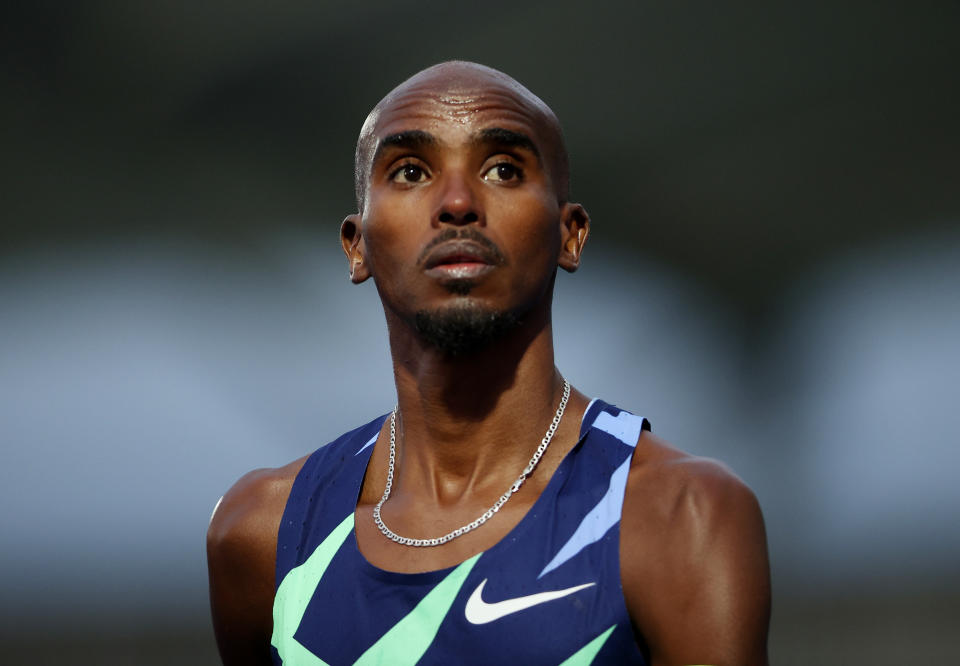 Athletics - British Athletics Championships - Manchester Regional Arena, Manchester, Britain - June 25, 2021 Britain's Mo Farah before the Men's 10,000m Action Images via Reuters/Molly Darlington