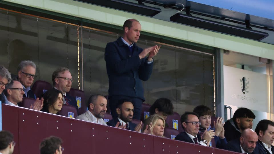 Royal-watchers were thrilled to see Prince William at the game on Thursday evening. - Catherine Ivill/AMA/Getty Images