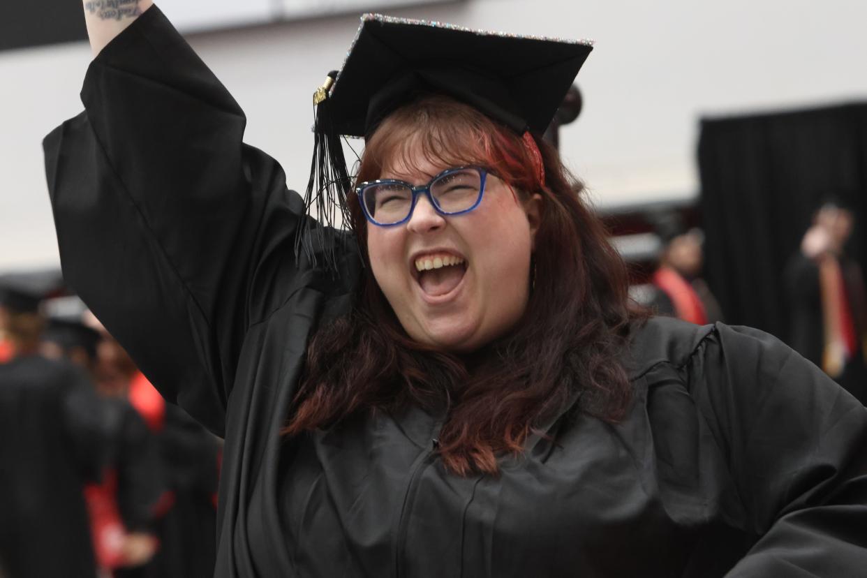 Alex Minnick celebrates her newly received Bachelor of Arts degree from Austin Peay State University.